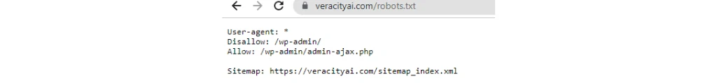 Veracity AI Robots.txt After 1