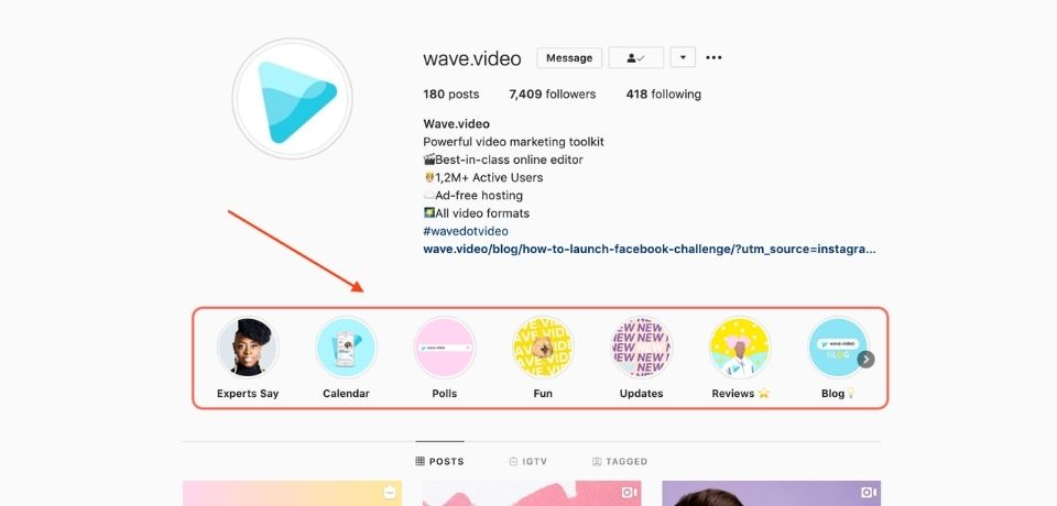 use instagram stories highlight